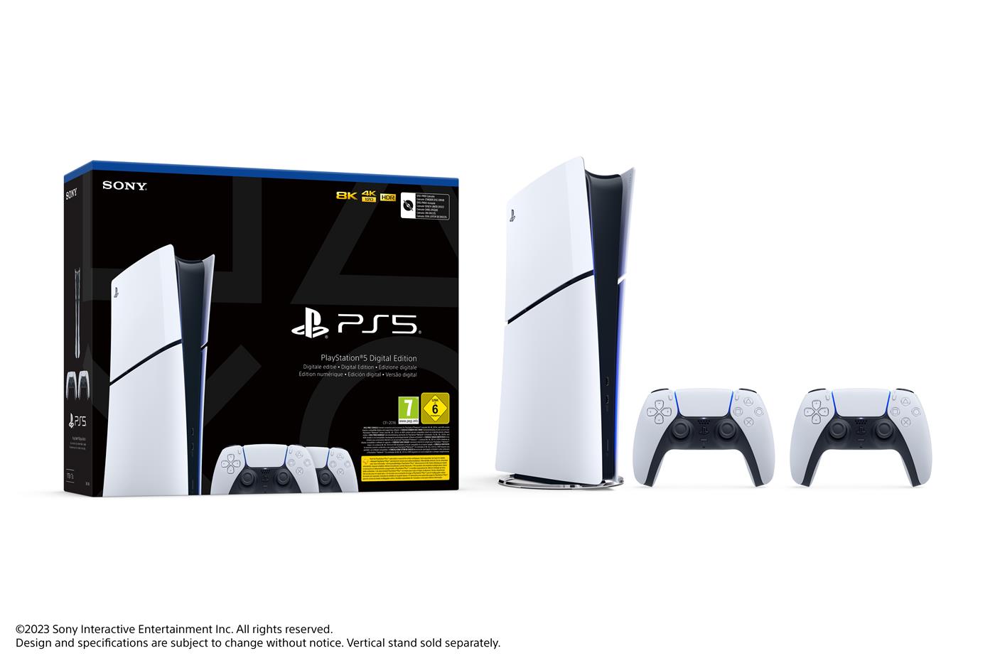 Consola Sony Ps5 Slim Digital Chasis D 2 Dualsense Blancos